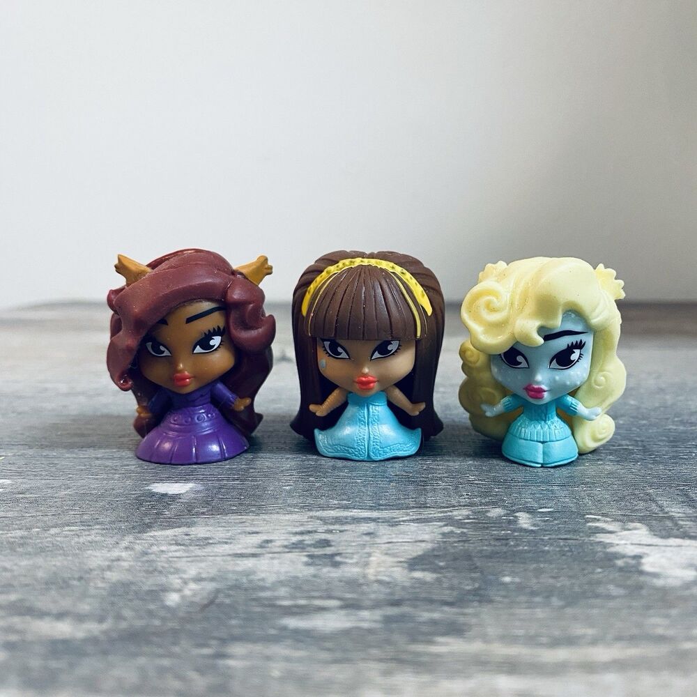 3 Monster High Fash’ems Squishy Mini Figures